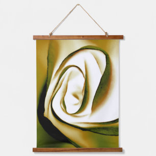 Earth Toned Rose Wood Topped Wall Tapestry