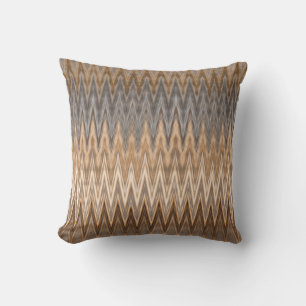 Earth Toned Wavy Pattern Cushion