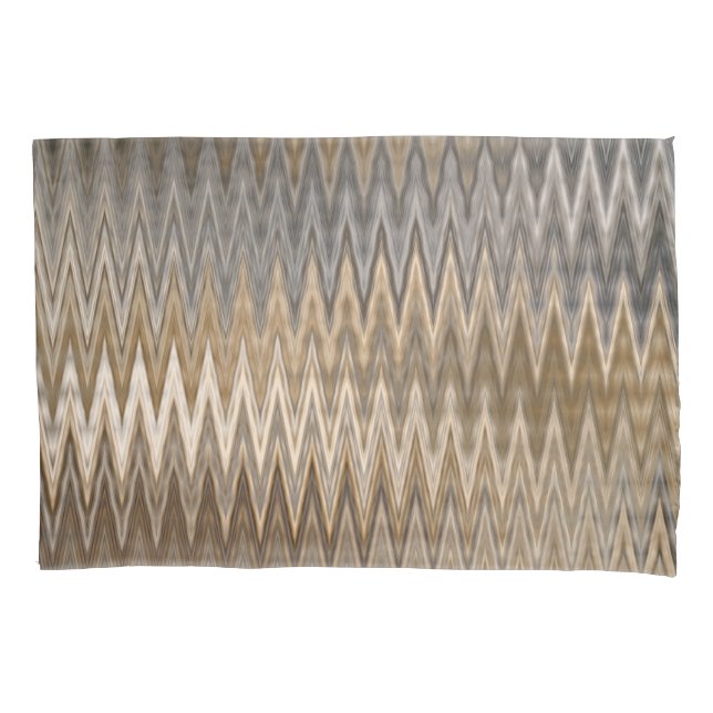 Earth Toned Wavy Pattern Pillowcase (Front)