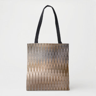Earth Toned Wavy Pattern Tote Bag