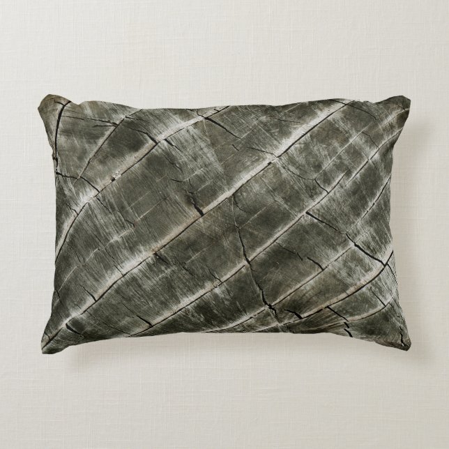 Earth Toned Wood Texture Decorative Cushion (Front)