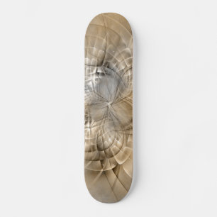 Earth Tones Abstract Modern Fractal Art Skateboard