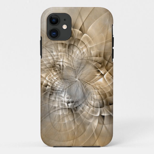 Earth Tones Abstract Modern Fractal Art Texture Case-Mate iPhone Case (Back)