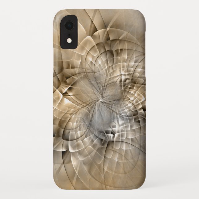 Earth Tones Abstract Modern Fractal Art Texture Case-Mate iPhone Case (Back)