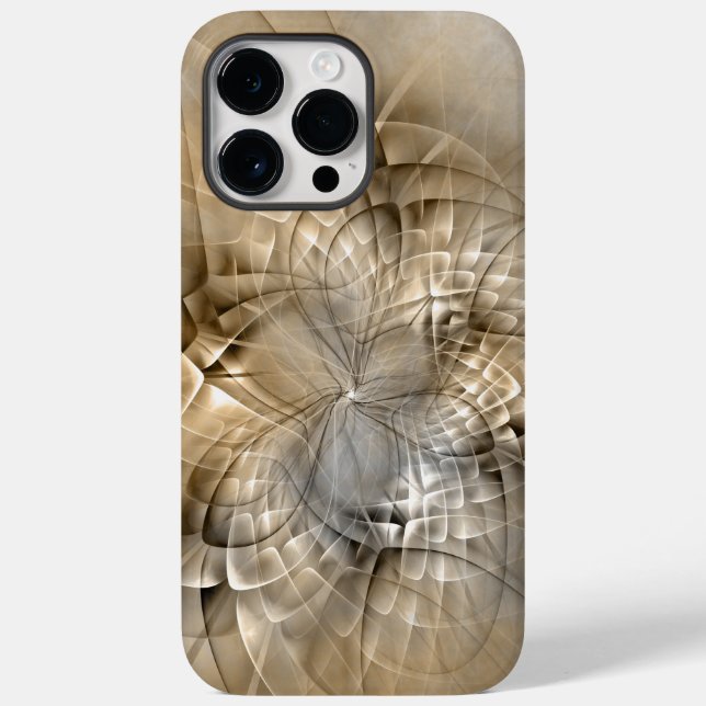 Earth Tones Abstract Modern Fractal Art Texture Case-Mate iPhone Case (Back)