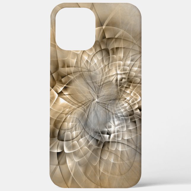 Earth Tones Abstract Modern Fractal Art Texture Case-Mate iPhone Case (Back)