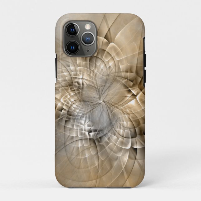 Earth Tones Abstract Modern Fractal Art Texture Case-Mate iPhone Case (Back)