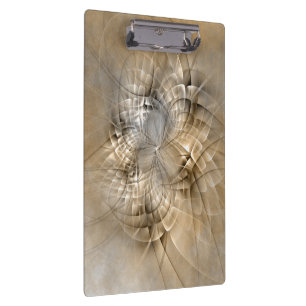 Earth Tones Abstract Modern Fractal Art Texture Clipboard