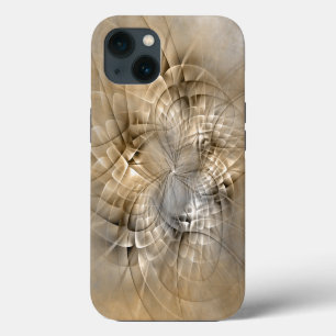 Earth Tones Abstract Modern Fractal Art Texture iPhone 13 Case
