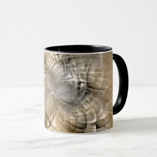 Earth Tones Abstract Modern Fractal Art Texture Mug
