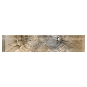 Earth Tones Abstract Modern Fractal Art Texture Nameplate