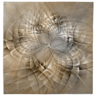 Earth Tones Abstract Modern Fractal Art Texture Napkin