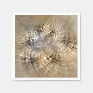 Earth Tones Abstract Modern Fractal Art Texture Napkin