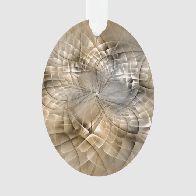 Earth Tones Abstract Modern Fractal Art Texture Ornament (Front)