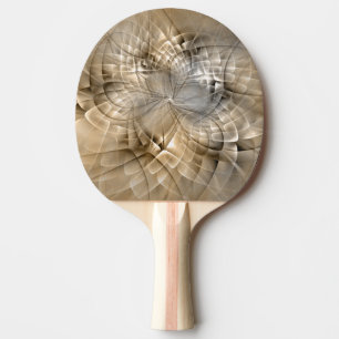 Earth Tones Abstract Modern Fractal Art Texture Ping Pong Paddle