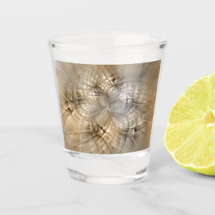Earth Tones Abstract Modern Fractal Art Texture Shot Glass