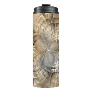 Earth Tones Abstract Modern Fractal Art Texture Thermal Tumbler
