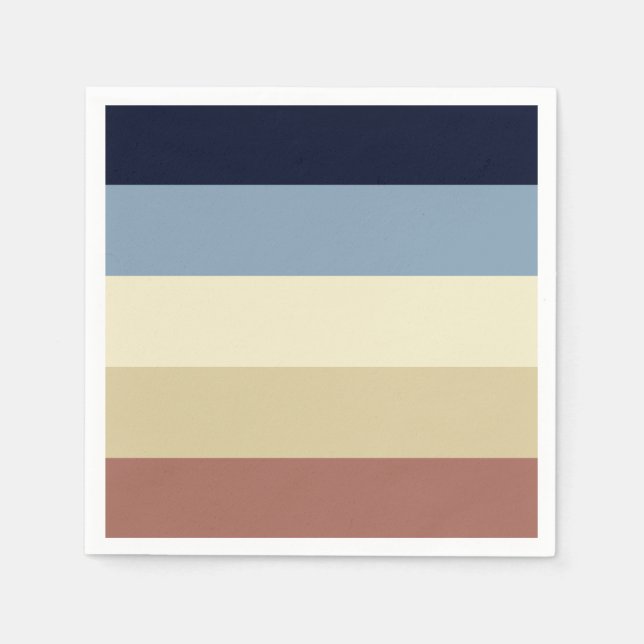 Earth Tones and Blues Napkin (Front)