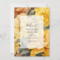 Earth Tones and Canary Yellow Floral Wedding