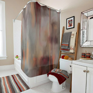 Earth tones blend shower curtain