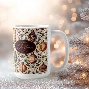 Earth Tones Christmas Pattern#12 ID1009 Coffee Mug
