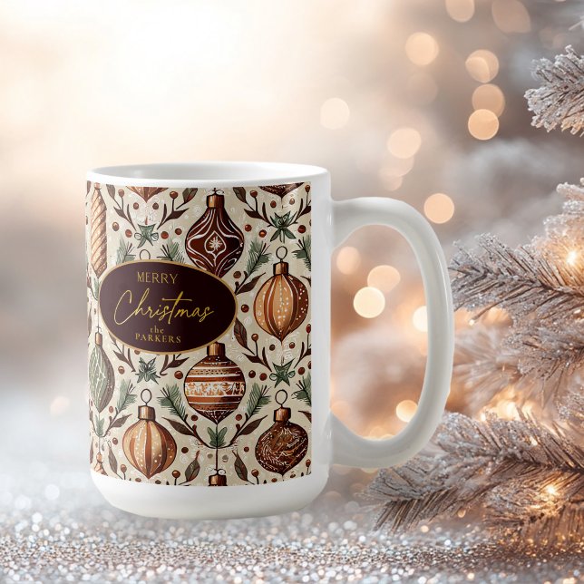 Earth Tones Christmas Pattern#12 ID1009 Coffee Mug (Creator Uploaded)
