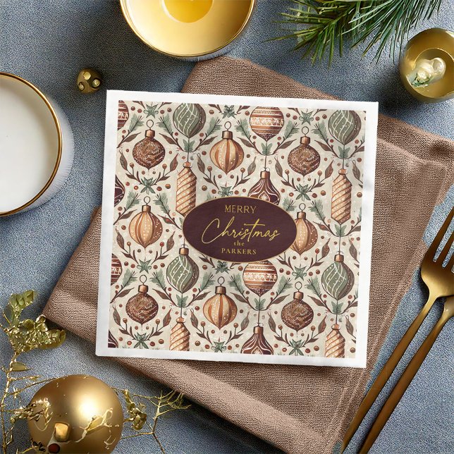Earth Tones Christmas Pattern#12 ID1009 Napkin (Creator Uploaded)