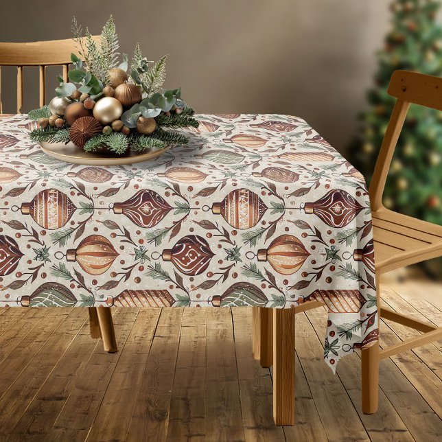 Earth Tones Christmas Pattern#12 ID1009 Tablecloth (Creator Uploaded)