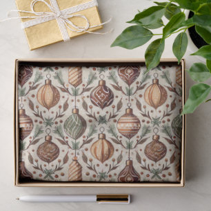Earth Tones Christmas Pattern#12 ID1009 Tissue Paper