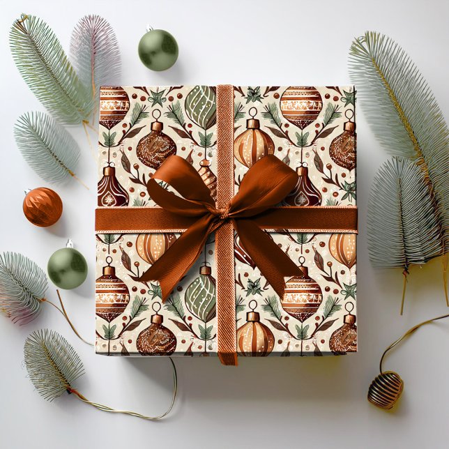 Earth Tones Christmas Pattern#12 ID1009 Wrapping Paper (Creator Uploaded)