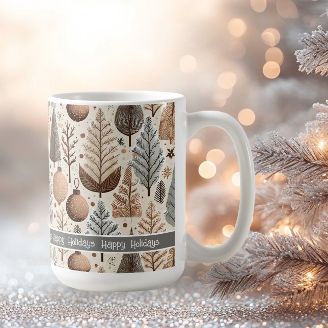 Earth Tones Christmas Pattern#25 ID1009 Coffee Mug (Creator Uploaded)
