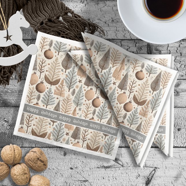 Earth Tones Christmas Pattern#25 ID1009 Napkin (Creator Uploaded)