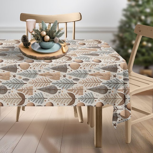 Earth Tones Christmas Pattern#25 ID1009 Tablecloth (Creator Uploaded)