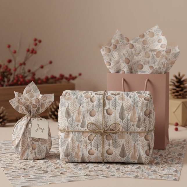 Earth Tones Christmas Pattern#25 ID1009 Tissue Paper (Creator Uploaded)
