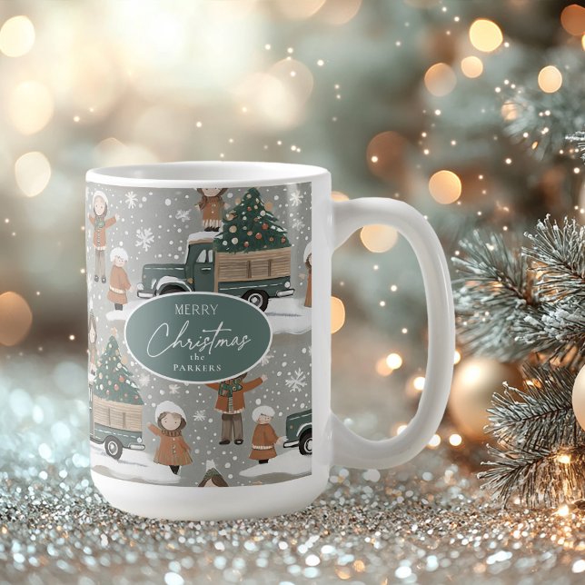 Earth Tones Christmas Pattern#2 ID1009 Coffee Mug (Creator Uploaded)