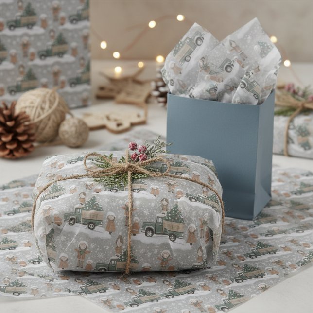 Earth Tones Christmas Pattern#2 ID1009 Tissue Paper (Creator Uploaded)