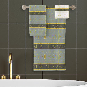 Earth Tones Christmas Pattern#35b ID1009 Bath Towel Set