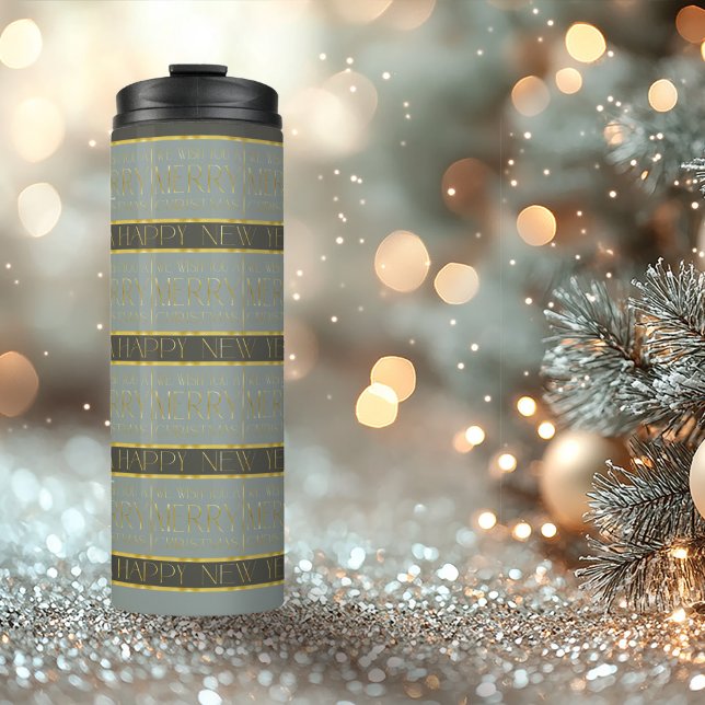 Earth Tones Christmas Pattern#35b ID1009 Thermal Tumbler (Creator Uploaded)
