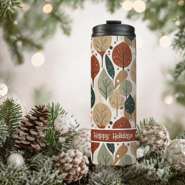 Earth Tones Christmas Pattern#5 ID1009 Thermal Tumbler (Creator Uploaded)