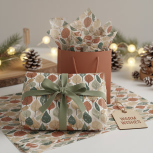Earth Tones Christmas Pattern#5 ID1009 Tissue Paper