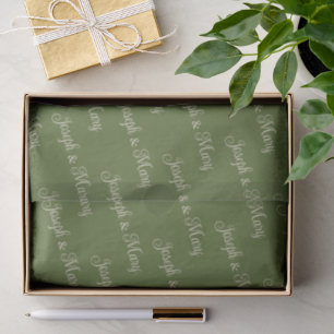 Earth Tones Elegant Green Calm Rustic Wedding Tissue Paper