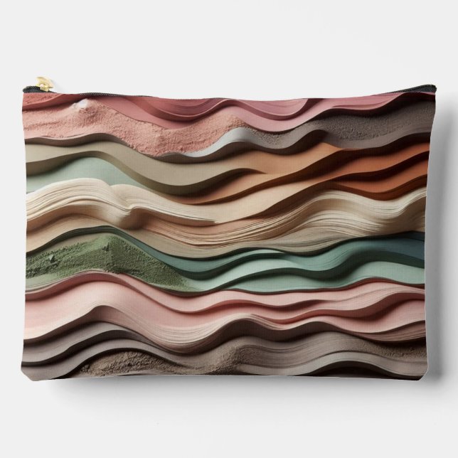 Earth Tones Eye Shadow Hues Vibes  Accessory Pouch (Front)