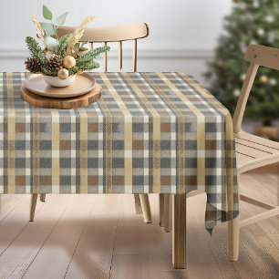 Earth Tones Gold Christmas Pattern#7 ID1009 Tablecloth