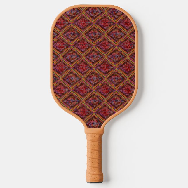 Earth Tones Mud Cloth Inspired Pattern  Pickleball Paddle (Front)