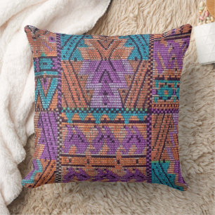 Earth Tones Native/Tribal Pattern Throw Pillow