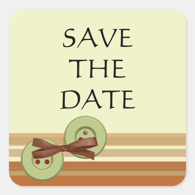 EARTH TONES SAVE -THE-DATE STICKER (Front)