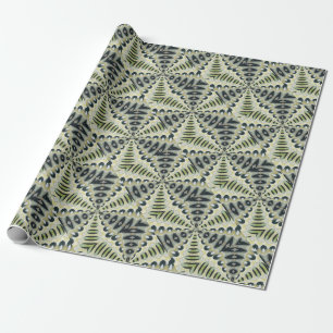 Earth Tones Symmetrical Kaleidoscope Wrapping Paper