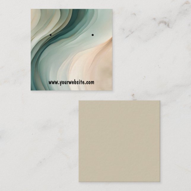 Earth Tones Waves Earrings Display Card (Front/Back)