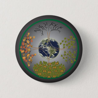 Earth Tree Mandala 6 Cm Round Badge