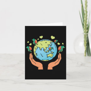 Earth Turtle Hearts Environment Earth Day Sea Turt Card